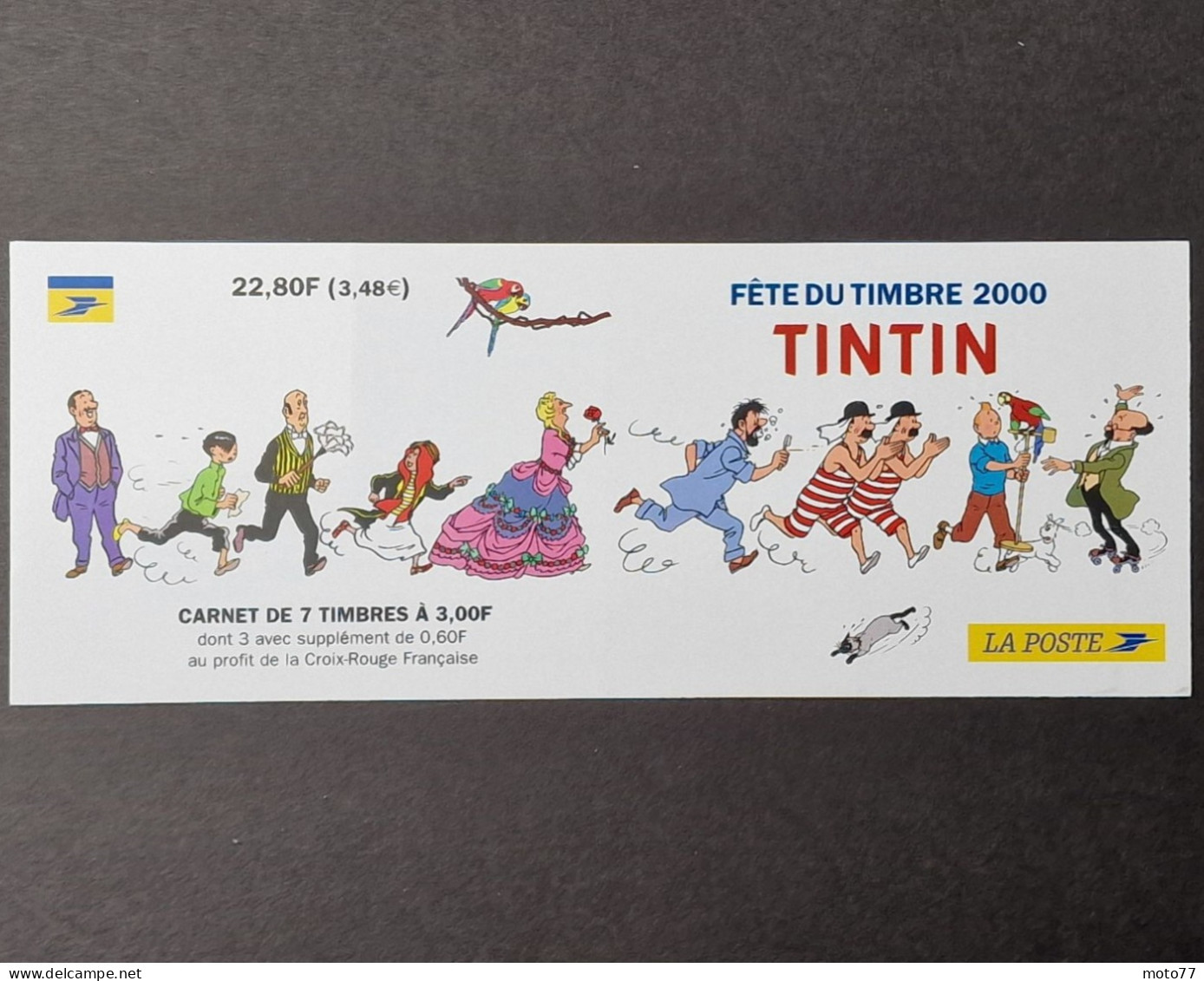TIMBRE France CARNET 3514 Neuf TINTIN - 2000 - 3305 : Timbres 3303a 3304 3304A - Yvert & Tellier 2003 Coté 12 € - Tag Der Briefmarke