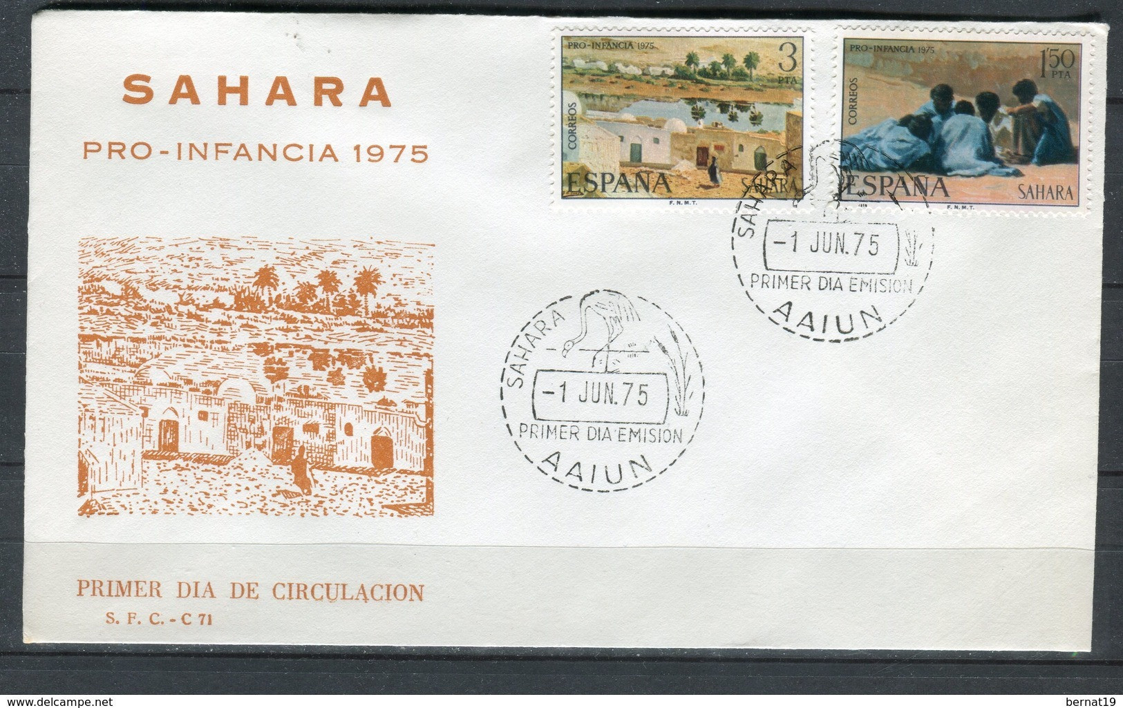 Sahara 1975. Edifil 320-21 FDC. - Sahara Espagnol