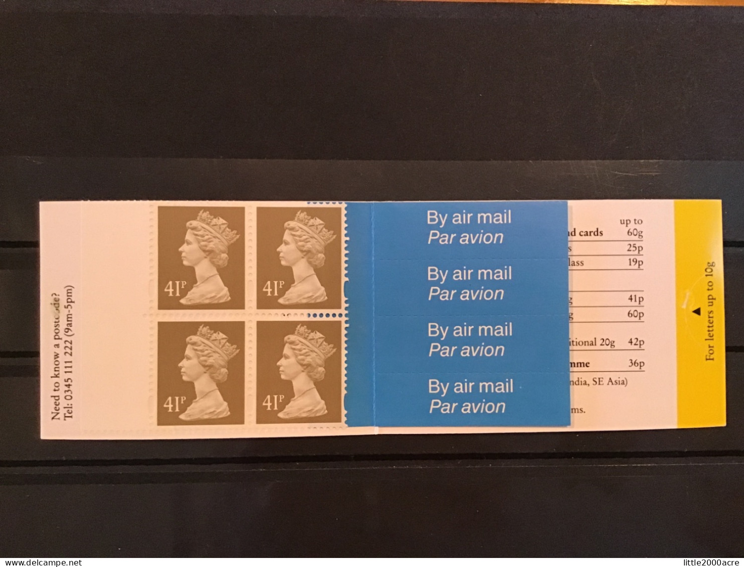 GB 1993 4 41p Stamps Barcode Booklet £1.64 MNH SG GN1 - Carnets