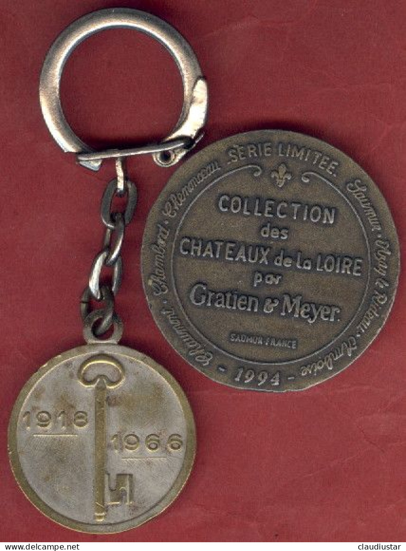 ** PORTE - CLEFS  SAUMUR  +  MEDAILLE ** - Key-rings