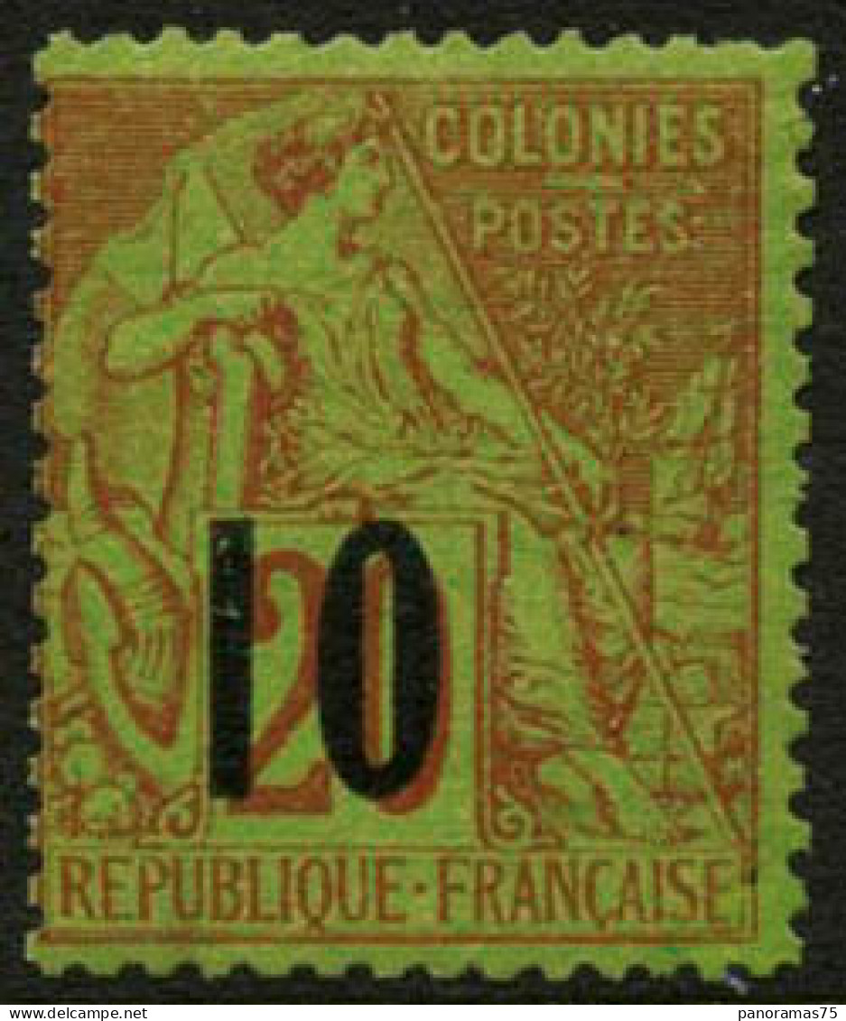 ** N°4A 10 Sur 20c Brique S/vert (type II ) - TB - Other & Unclassified