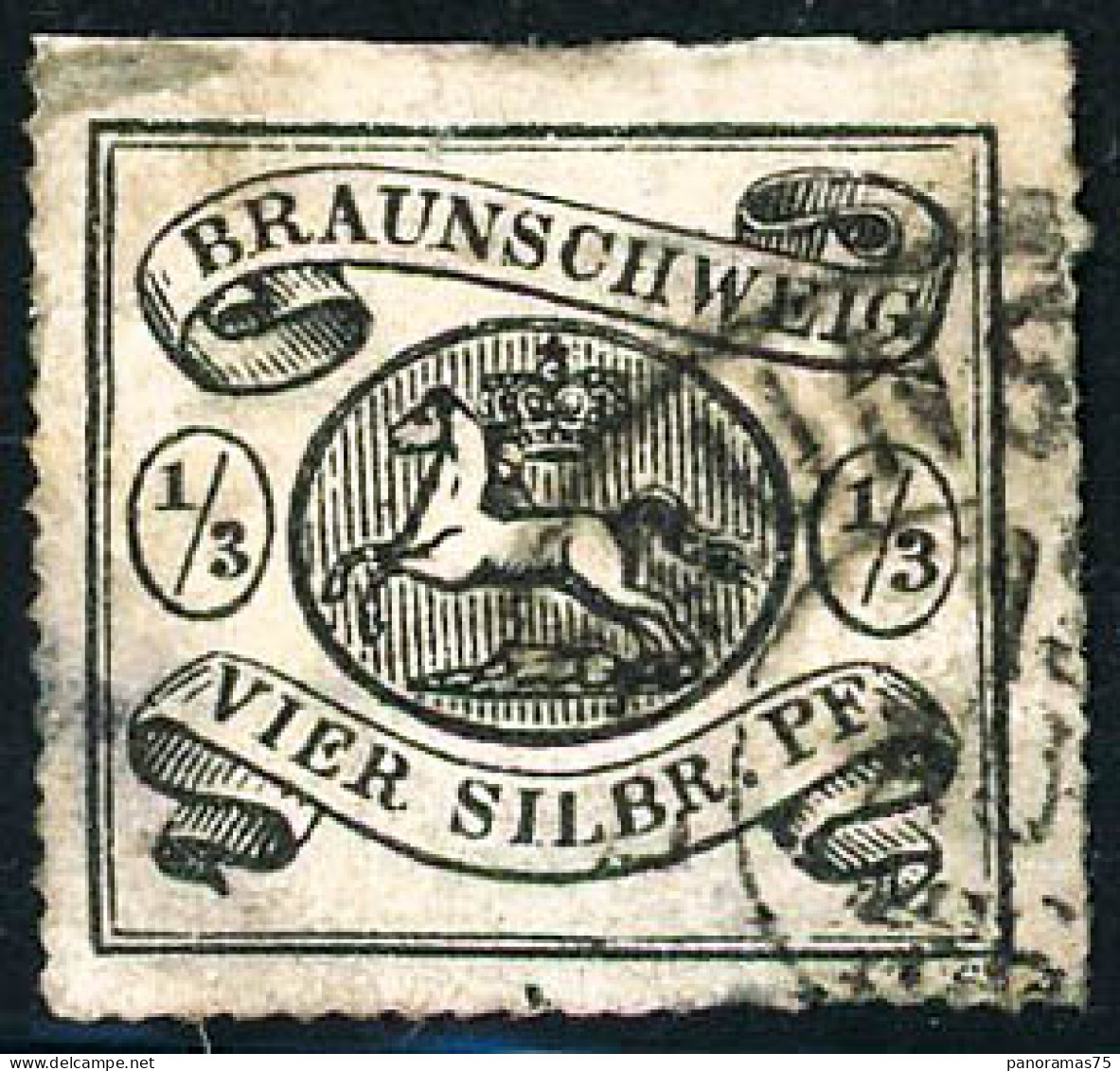 Obl. N°5 1/3s (4pf) Noir - TB - Braunschweig