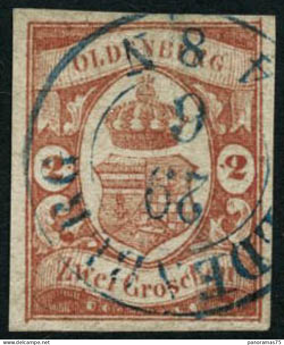 Obl. N°13 2g Rouge, Signé Calves - TB - Oldenburg