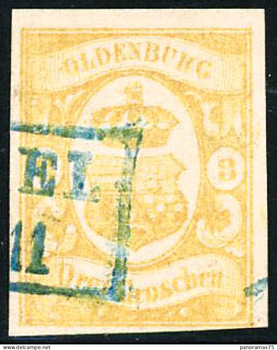 Obl. N°14 3g Jaune - TB - Oldenbourg