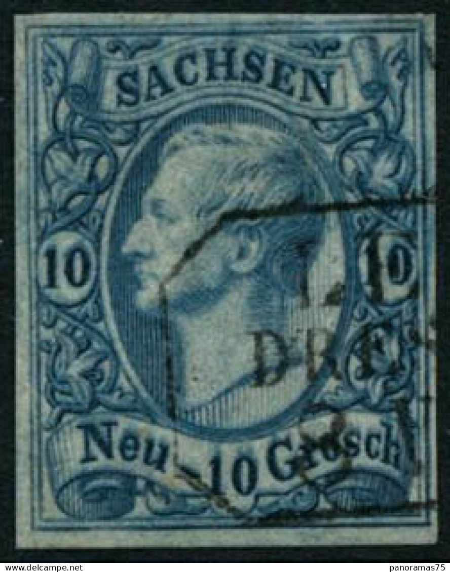 Obl. N°12 10n Bleu - TB - Sachsen