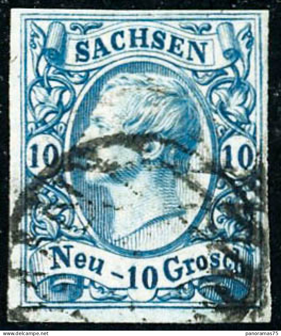 Obl. N°12 10n Bleu - TB - Saxe