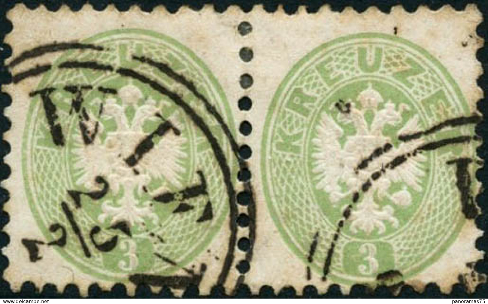 Obl. N°23 3K Vert, Paire - TB - Other & Unclassified