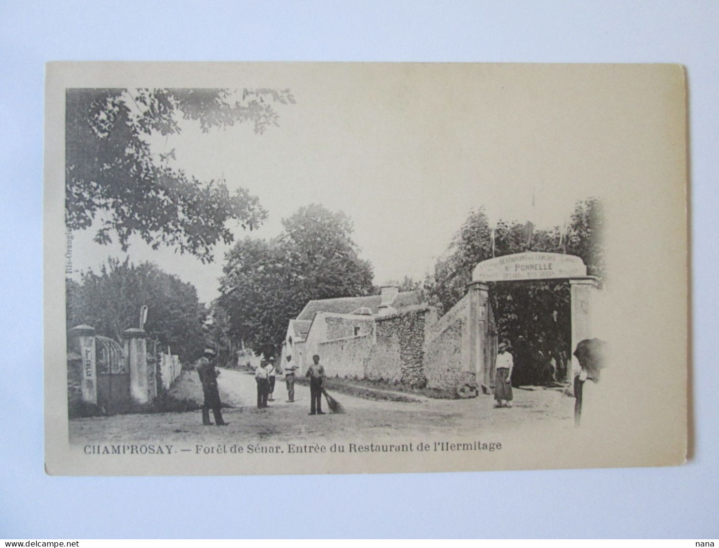 France-Champrosay:Foret De Senar,entree Du Restaurant D L'Hermitage,carte Postale Non Circule Vers 1903 - Sonstige & Ohne Zuordnung