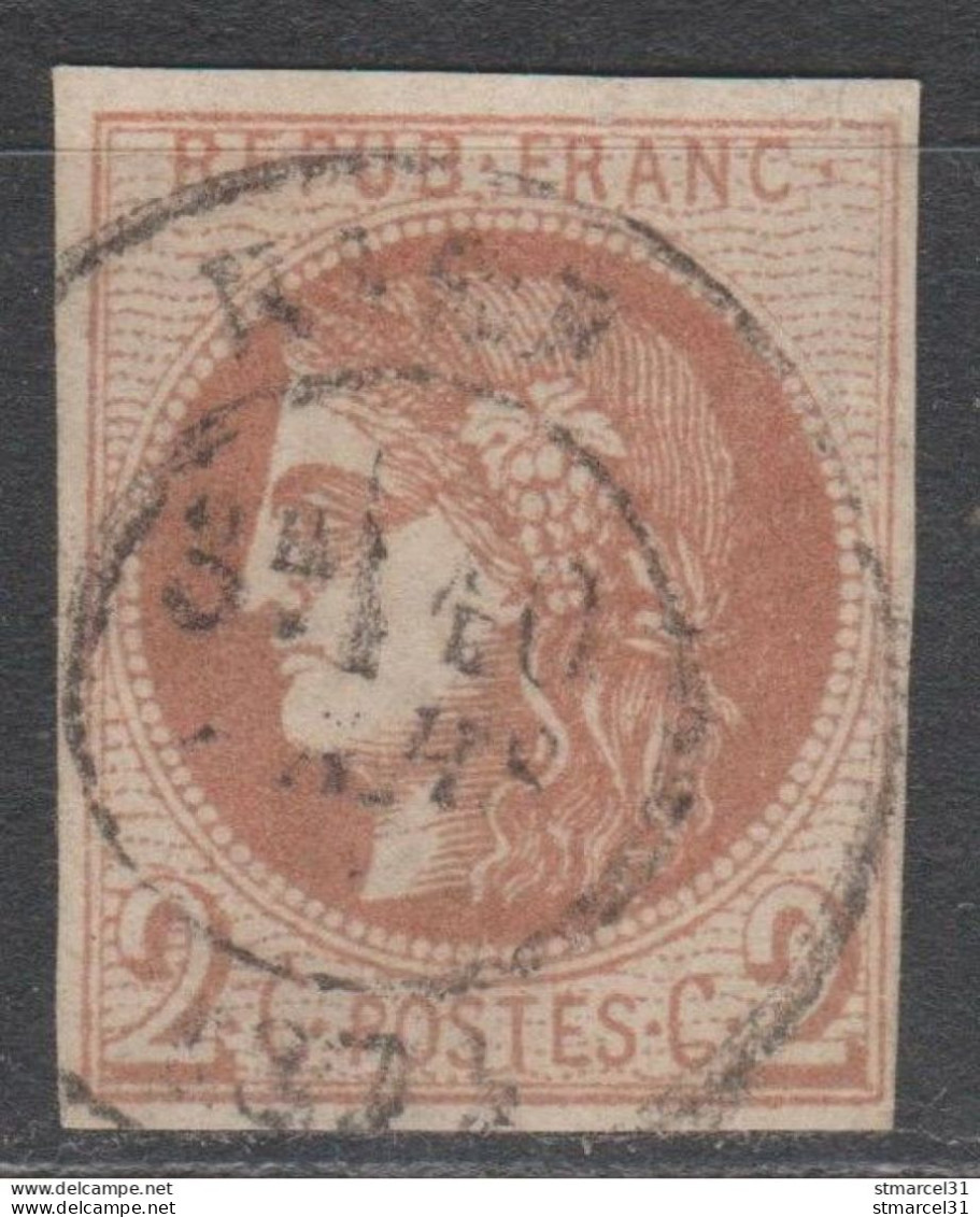 TBE/LUXE N°40B BRUN ROUGE Cote 330€ - 1870 Emission De Bordeaux