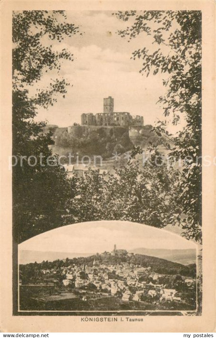 73706496 Koenigstein Taunus Festung Ruine Panorama Koenigstein Taunus - Königstein