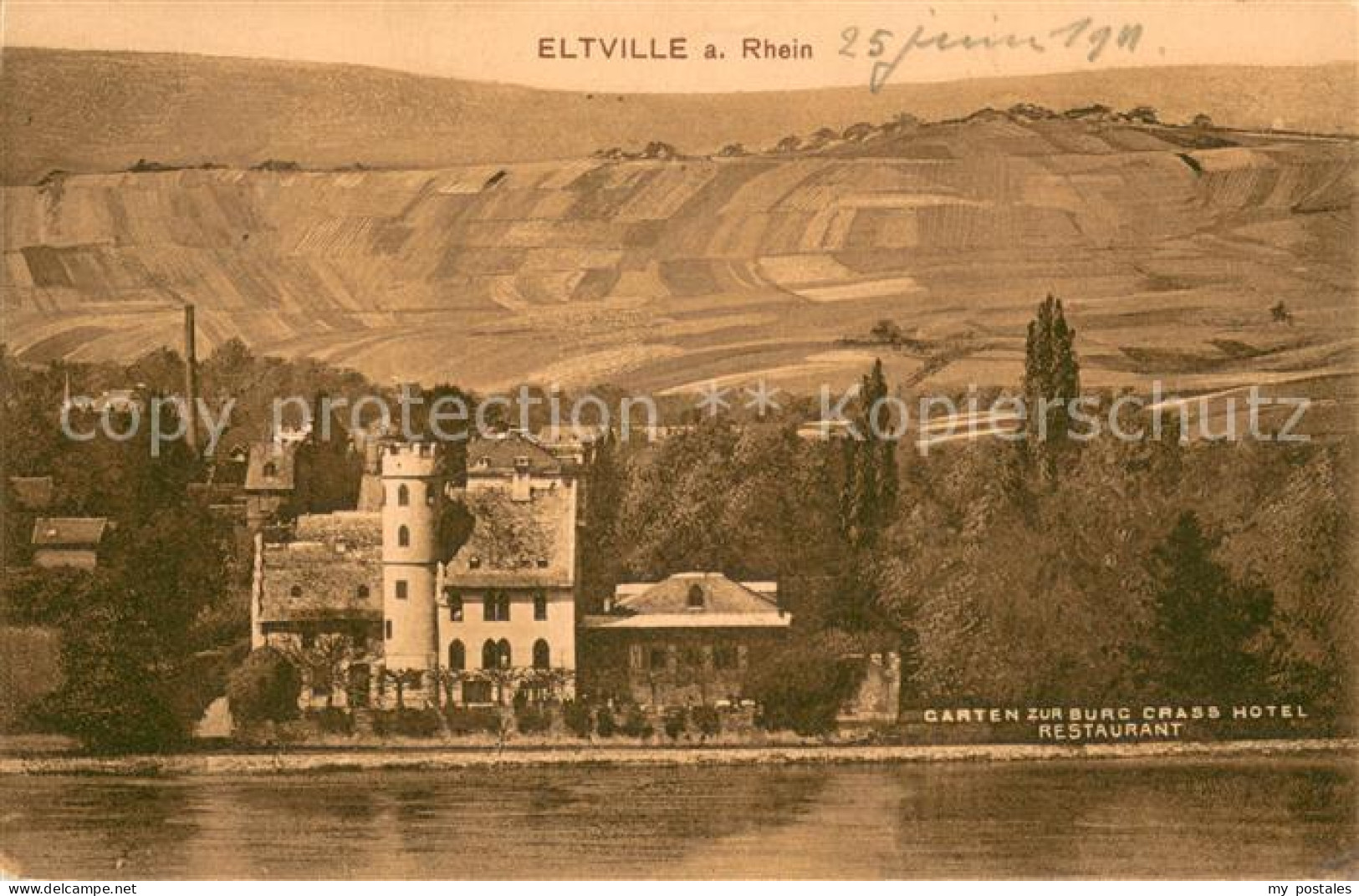 73706476 Eltville Rhein Panorama Garten Zur Burg Crass Hotel Restaurant Eltville - Eltville