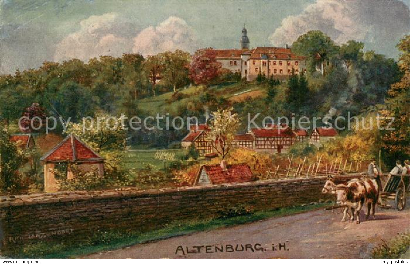 73706473 Altenburg Alsfeld Gasthaus Zur Linde Ochsenkarren Altenburg Alsfeld - Alsfeld