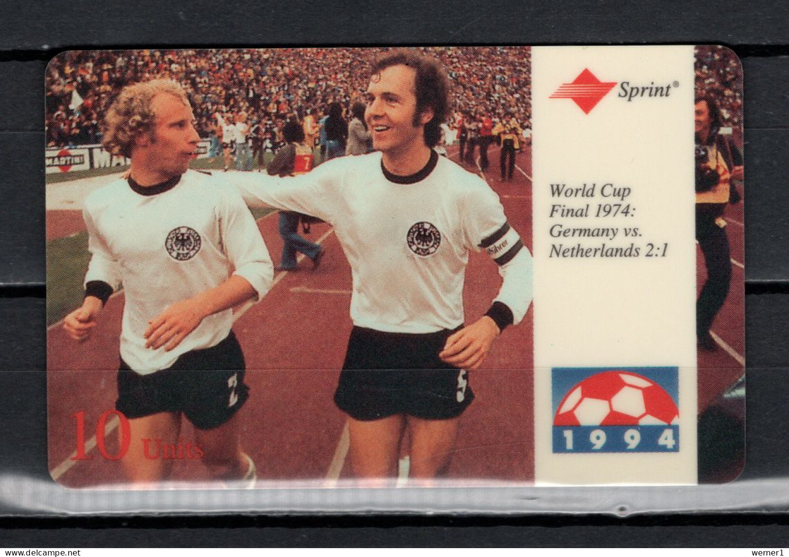 USA 1994 Football Soccer World Cup Phonecard With Franz Beckenbauer And Berti Vogts - Deportes