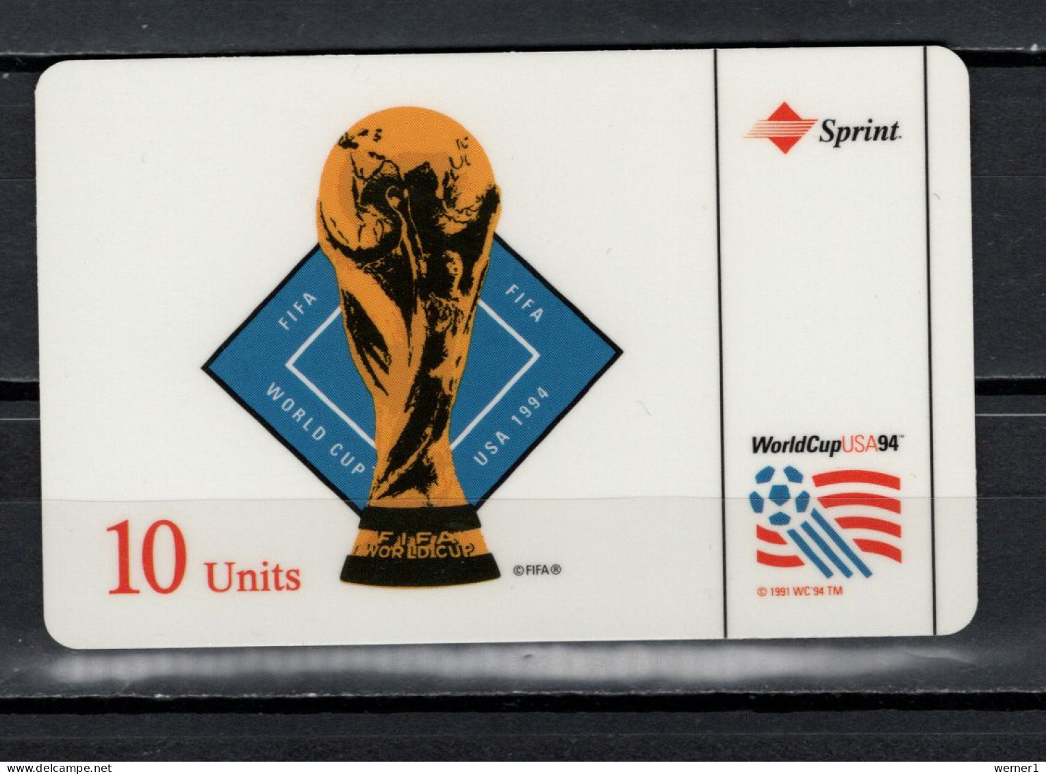 USA 1994 Football Soccer World Cup Phonecard With Bhutan Stamp - Sport