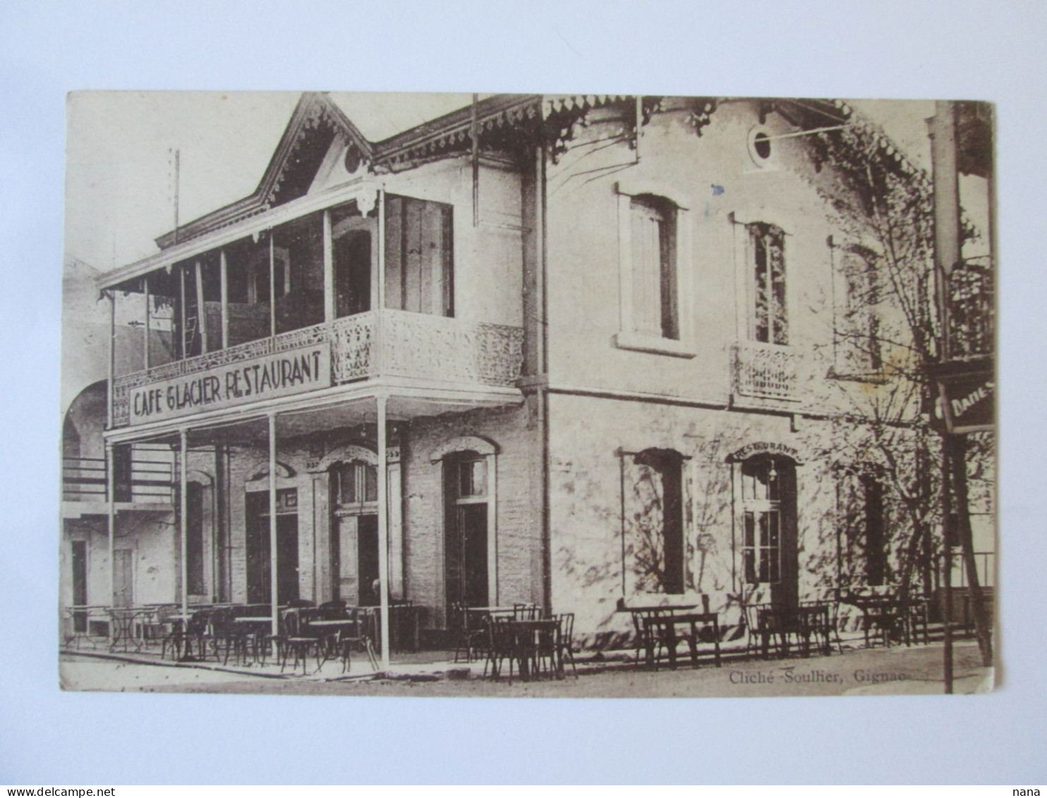 Rare! France-Palavas Les Flots:Hotel Cafe Restaurant Glacier/A.Chazelle,carte Postale Note/facture Vers 1930 - Palavas Les Flots