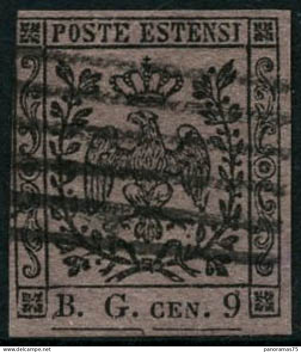 Obl. N°1 9c Lilas Gris, Type I Au Filet En Haut à Gauche, RARE - B - Lombardo-Veneto