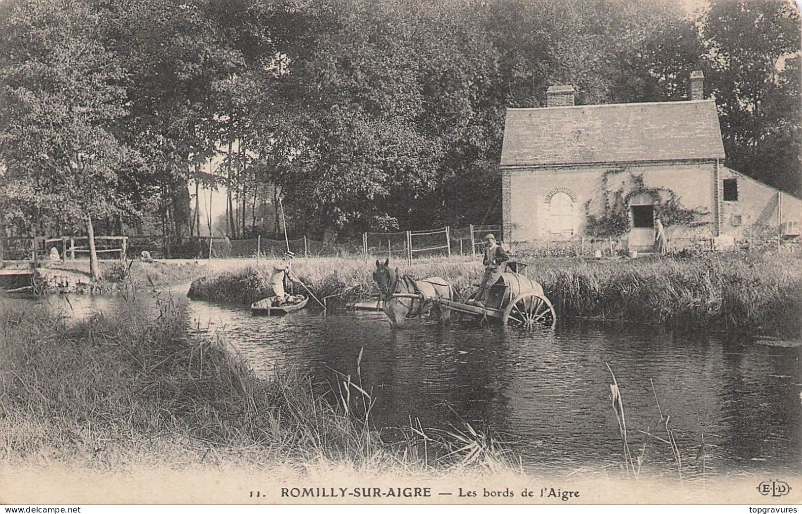 CPA 28 - Romilly-sur-Aigre, Les Bords De L'Aigre - Other & Unclassified