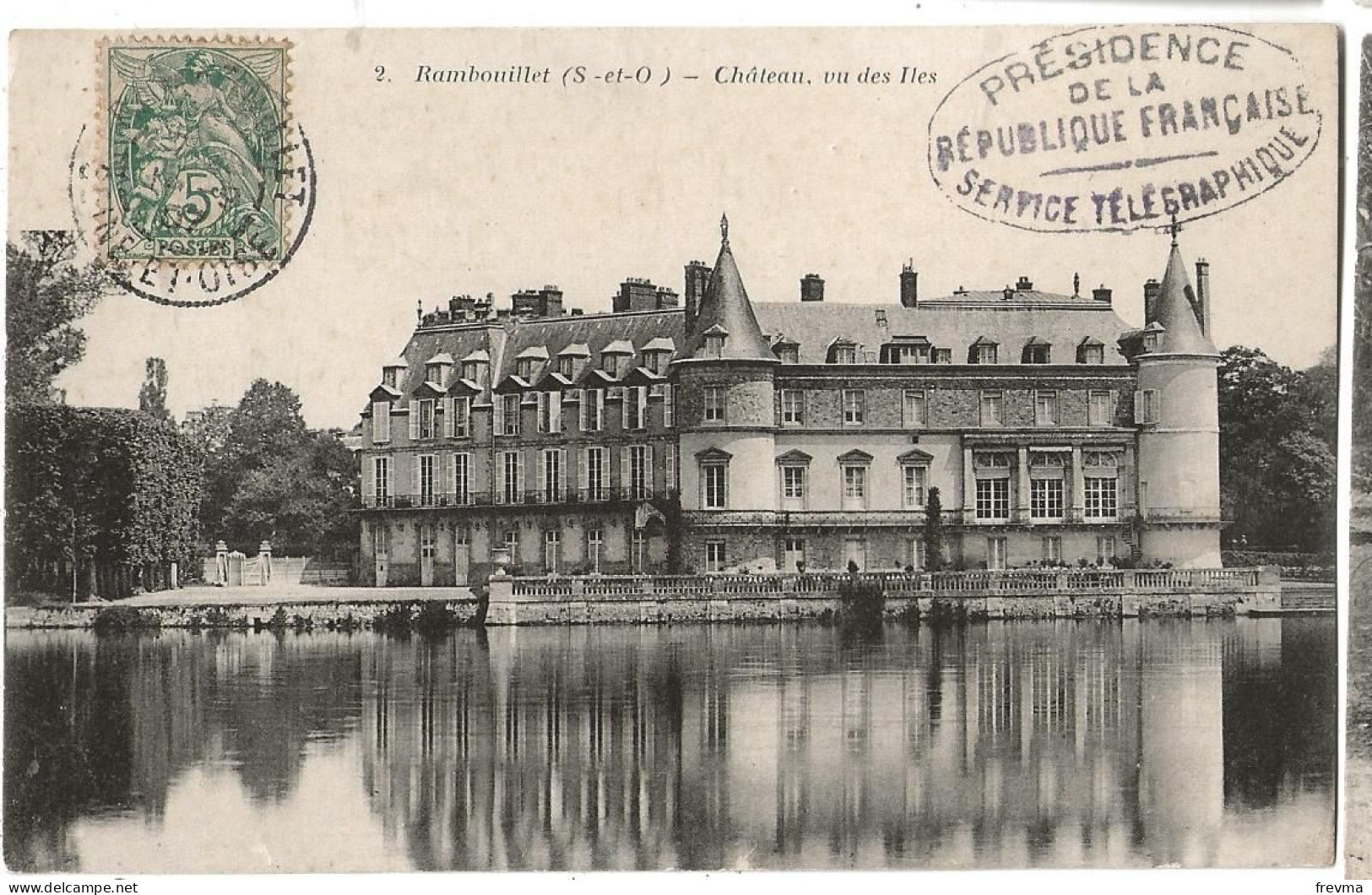 Rambouillet Chateau Cachet Originale Presidence De La Republique Francaise - Rambouillet (Château)