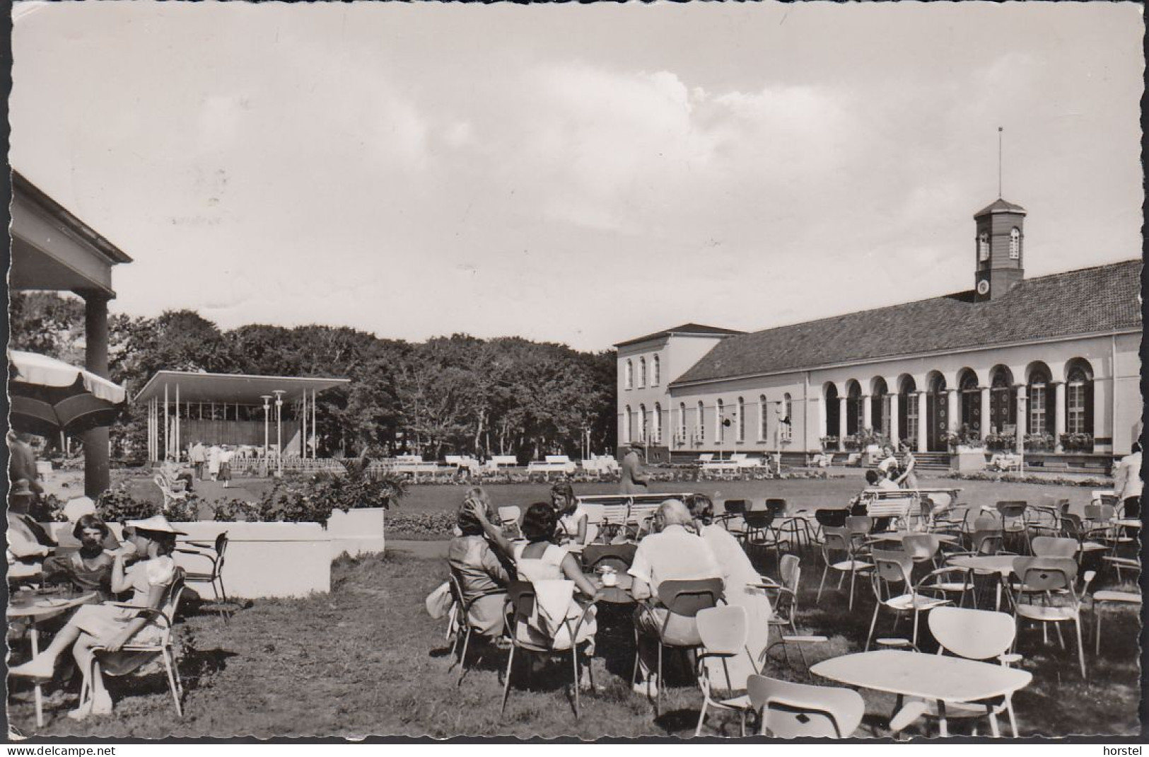 D-26548 Norderney - Kurhaus Und Kurgarten - Restaurant Mit Gästen (50er Jahre) Stamp - Norderney