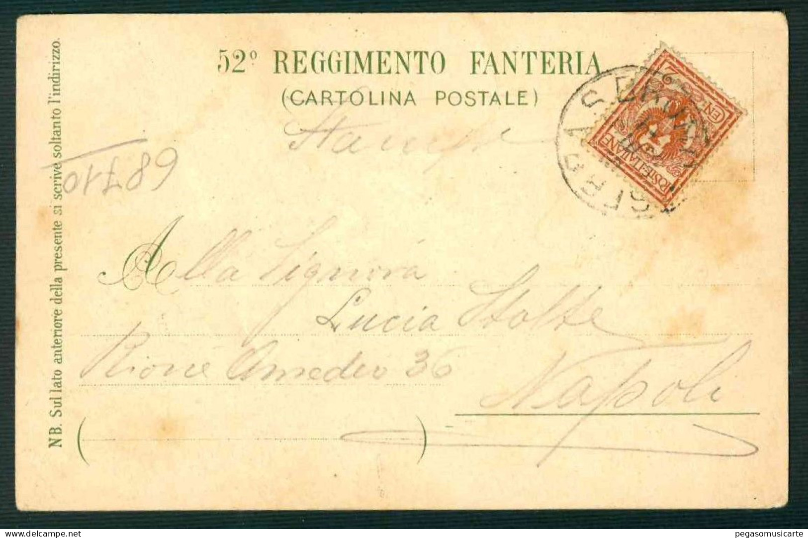 BF111 - 52 REGGIMENTO FANTERIA CACCIATORI DELLE ALPI - DUCE GARIBALDI - 1905 CIRCA - Regiments