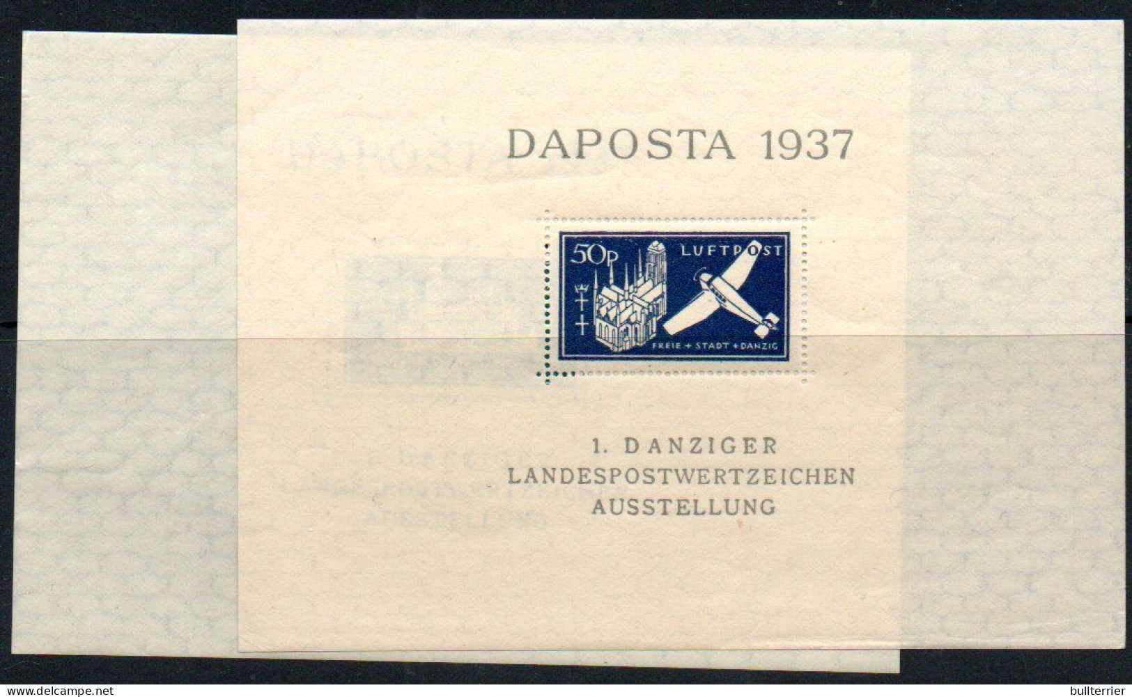 DANZIG - 1937 -DAPOSTA Souvenir Sheets Both  MNH - Sonstige - Europa
