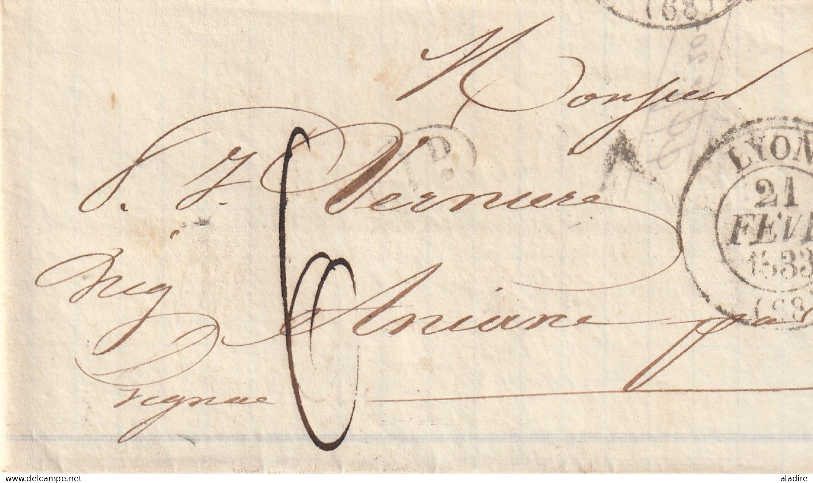 1833/1847 - collection de 15 LETTRES avec grds cachets, cursives, Décime Rural vers Aniane par Béziers & Gignac, Hérault