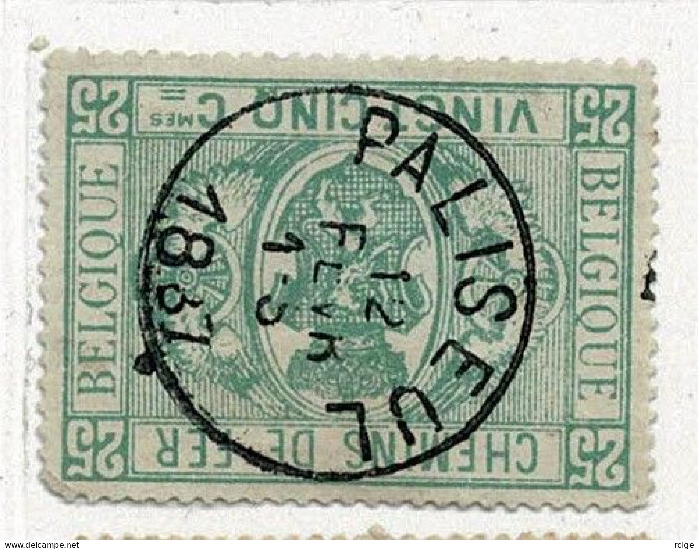 D162    PALISEUL     POSTSTEMPEL  OP SPOORWEGZEGEL N° 3 - Usati