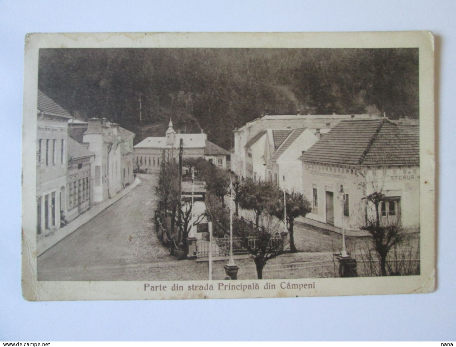 Romania-Câmpeni(Alba):Rue Principale,boutique C.pos.1928 Rare Timbre/Main Street,shop Post.mailed 1928 Rare Postmark - Romania