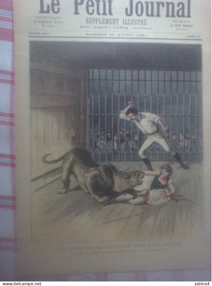 L Petit Journal Cirque Dompteuse Rosita Gondolfo Dévorée Par Lionne Esclavage Afrique Lavigerie Chanson La Promise Meusy - Tijdschriften - Voor 1900
