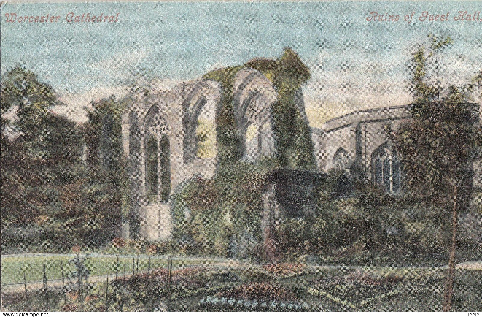 D86.Vintage Postcard. Ruins Of Guest Hall. Worcester Cathedral. - Sonstige & Ohne Zuordnung