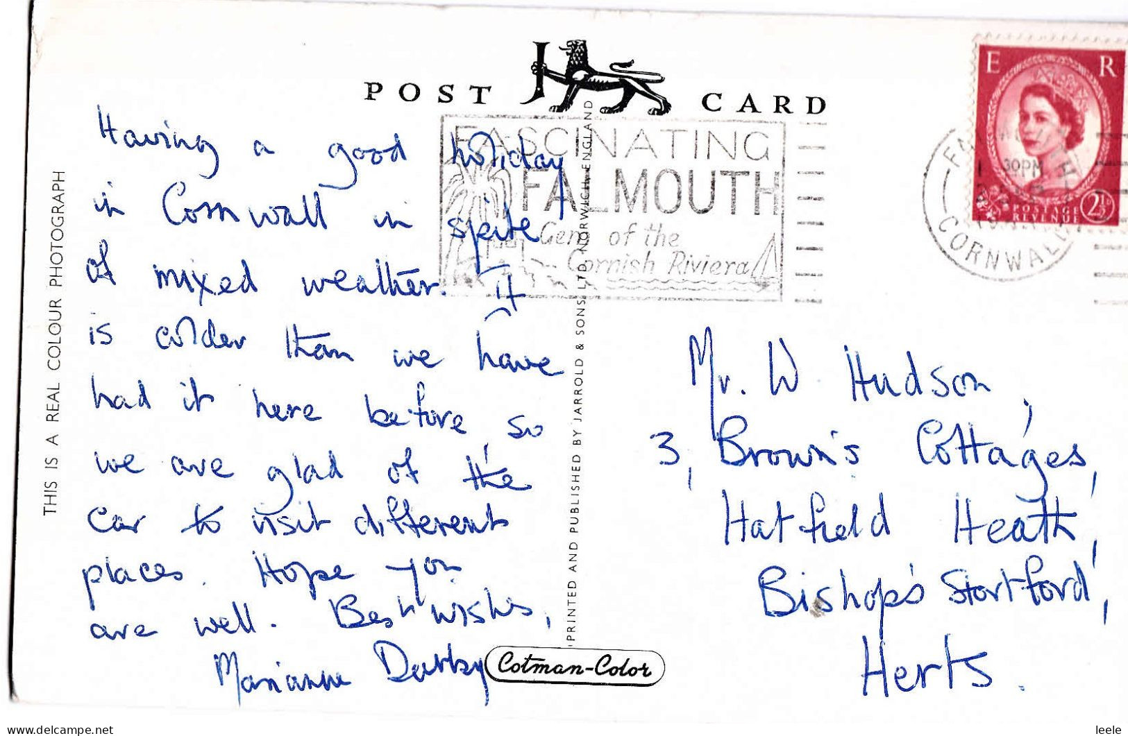 D29. Vintage Postcard. Round House At Veryan, Cornwall - Andere & Zonder Classificatie
