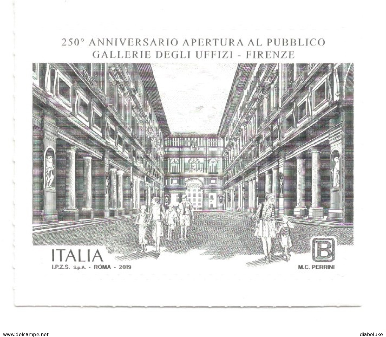 (REPUBBLICA ITALIANA) 2019, GALLERIE DEGLI UFFIZI, FIRENZE - Francobollo Nuovo MNH - 2011-20:  Nuovi