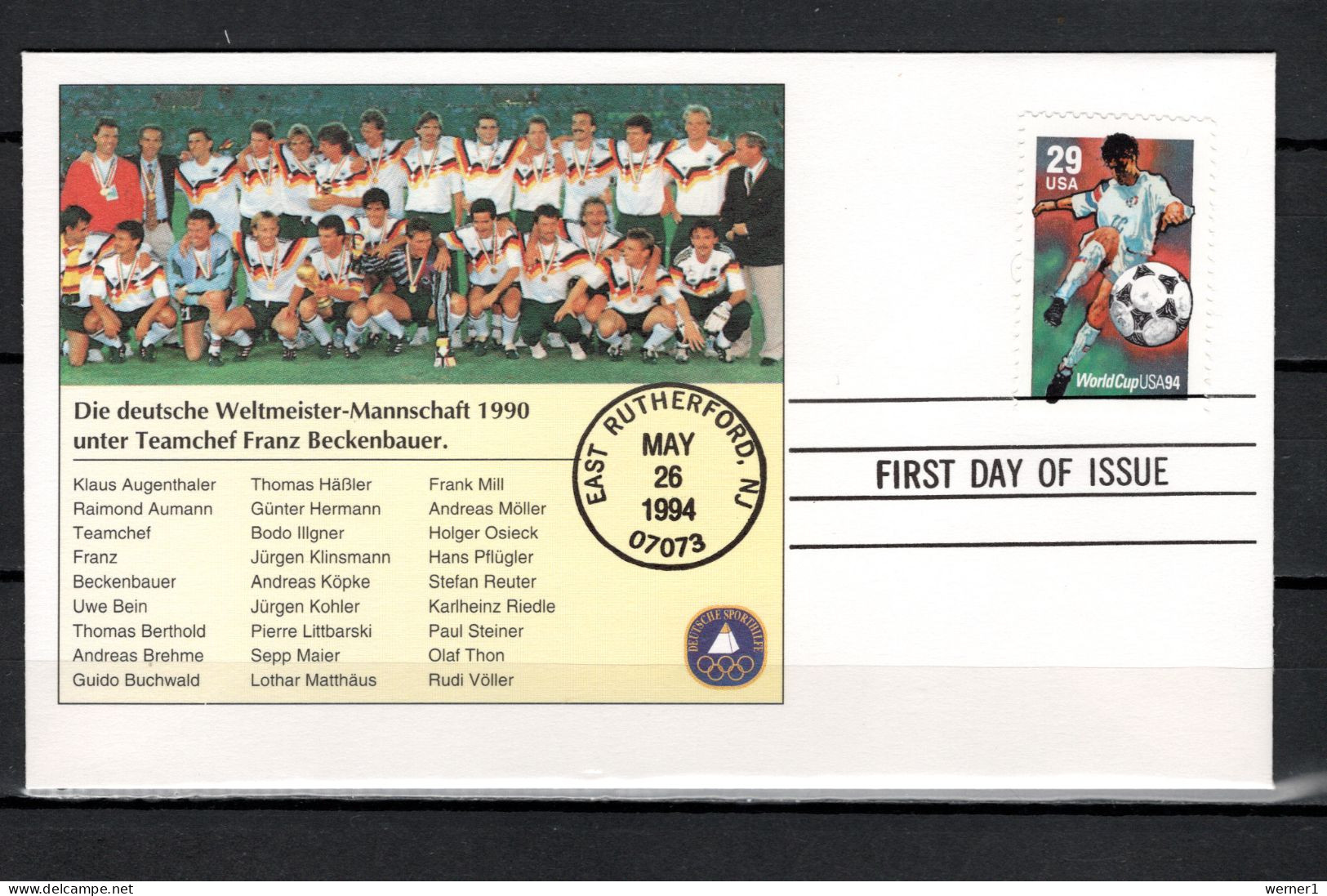 USA 1994 Football Soccer World Cup Commemorative Cover - 1994 – États-Unis