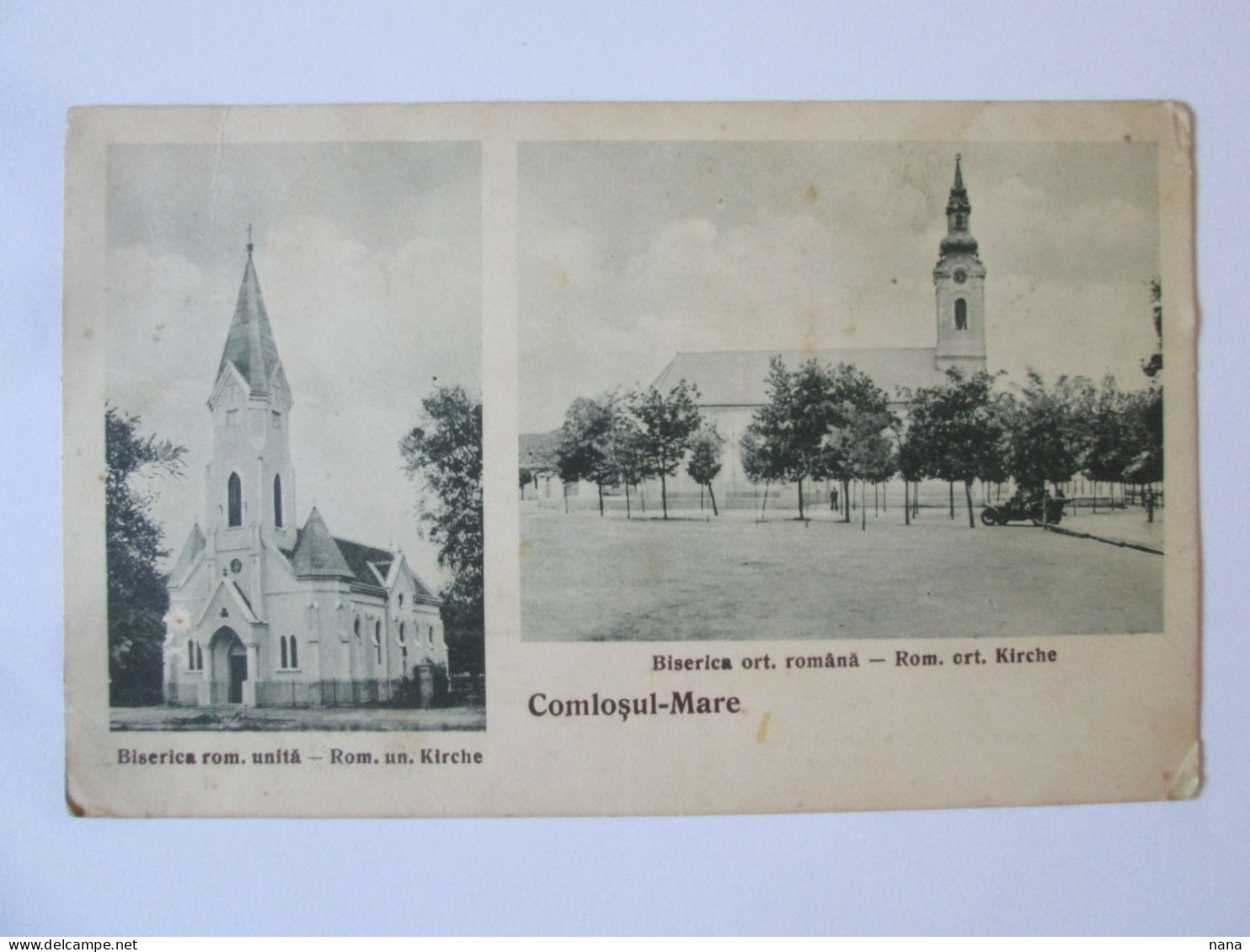 Romania-Comloșul Mare(Timiș):Eglise Greco-Catholique Et Orthodoxe C.pos.1927/Greek-Catholic & Orthodox Church Post.1927 - Romania