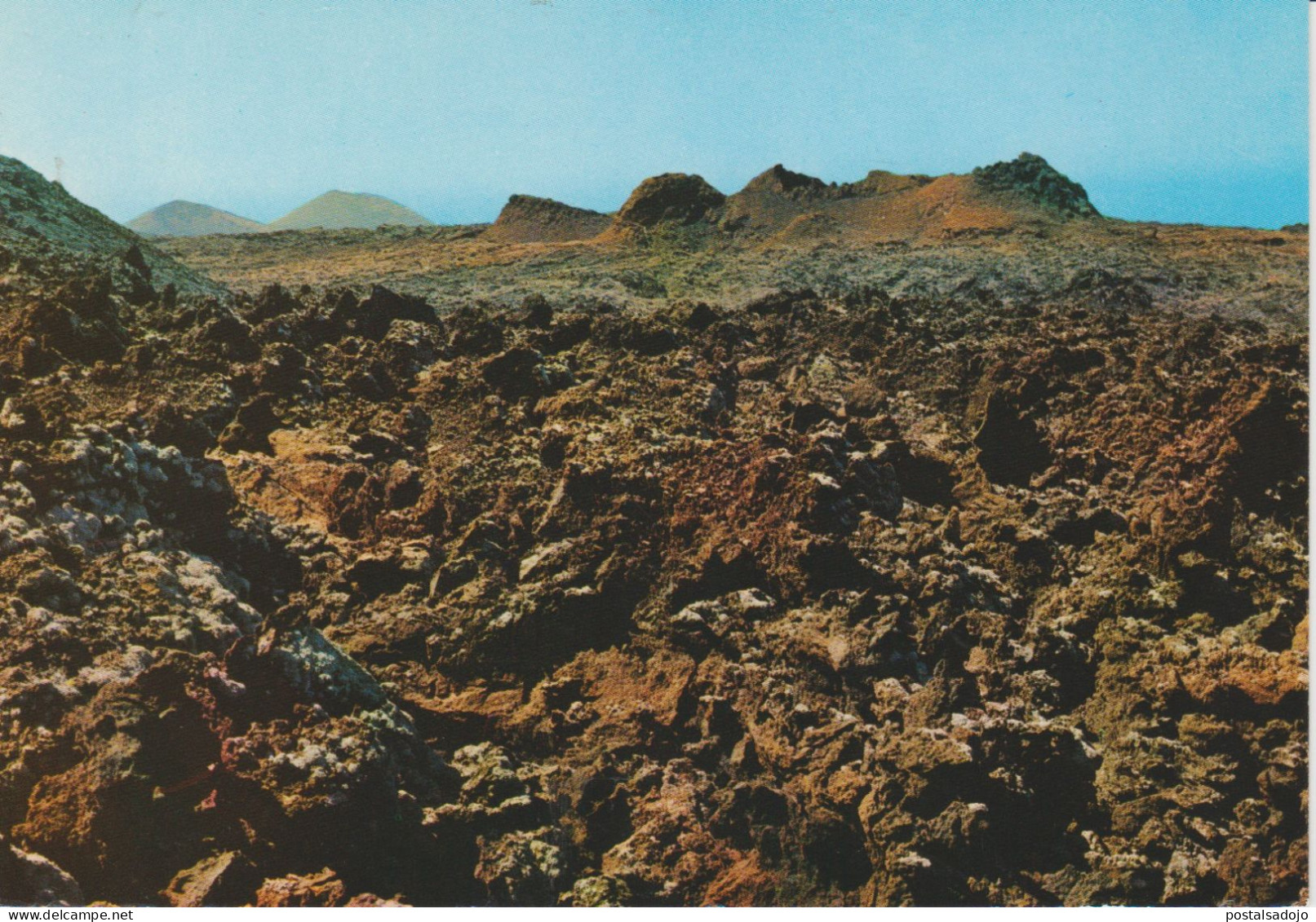 (CANA2079) LANZAROTE . THE ISLAND OF VOLCANOS.  LAVA SEA ... UNUSED - Lanzarote