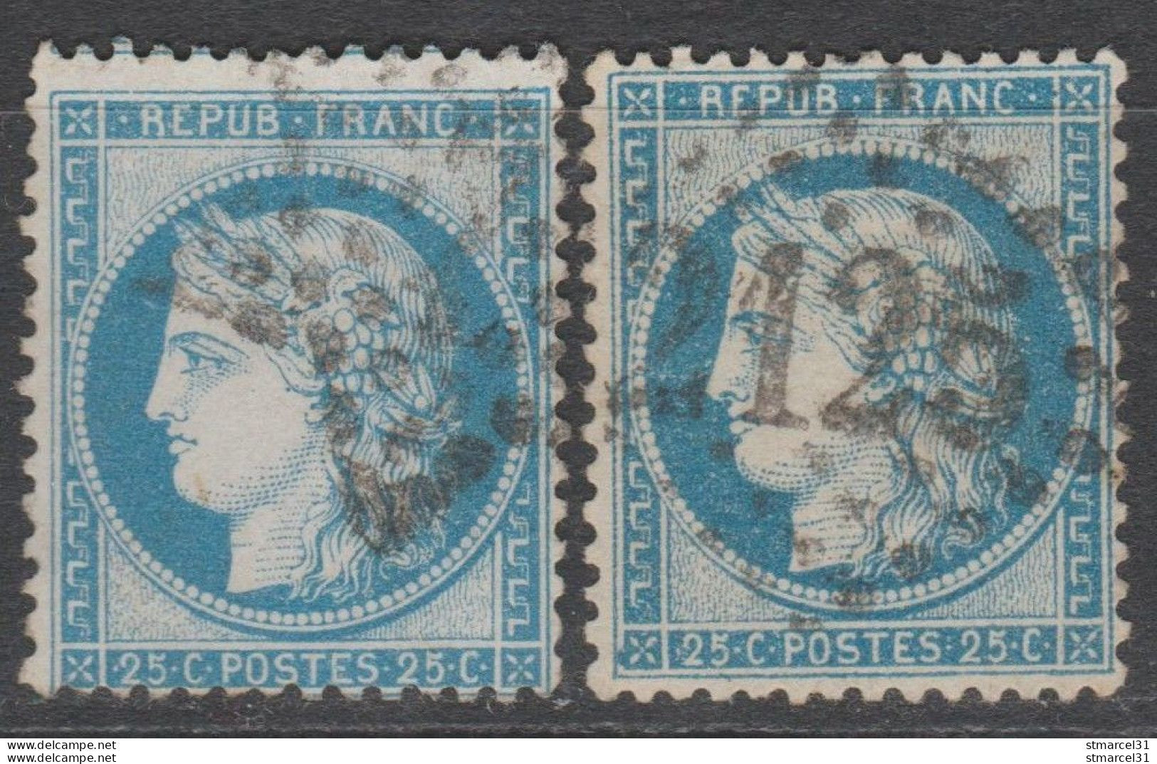 GRANDE RARETE N°60B PLANCHE 4 + 60B Planche 5 Signés Cote 400€ - 1871-1875 Cérès