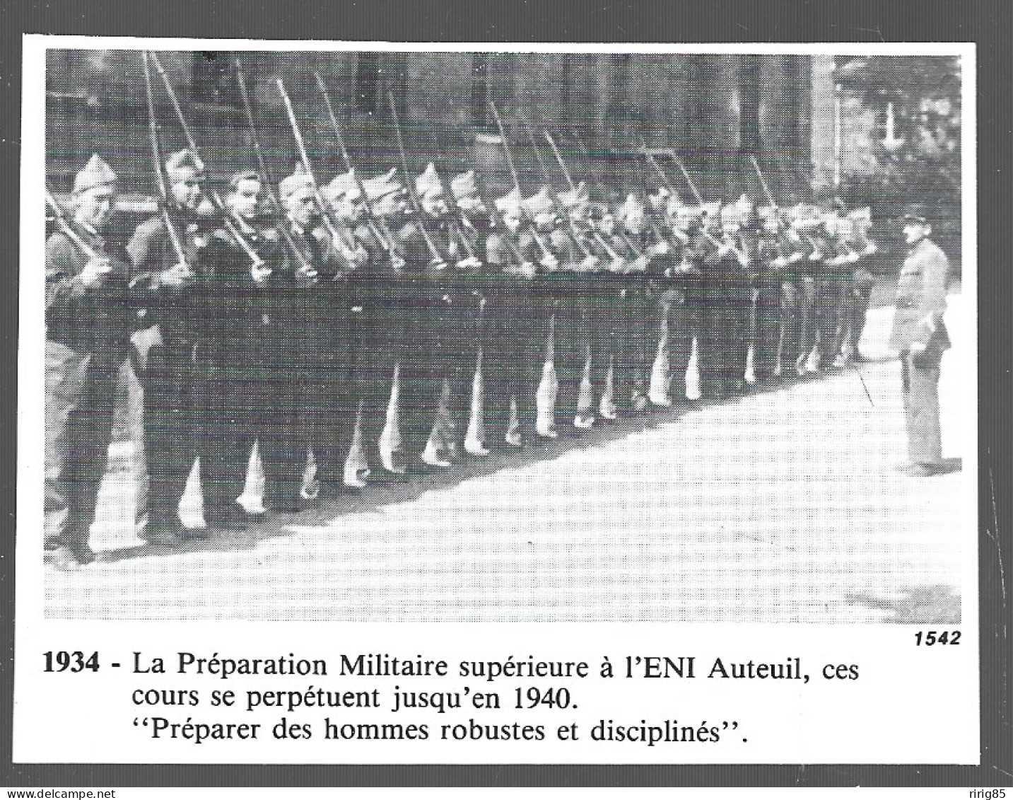 1986  --  AUTEUIL . PREPARATION MILITAIRE EN 1934  . 4B038 - Zonder Classificatie