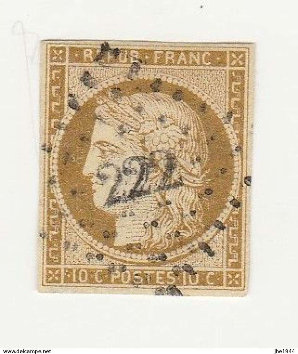 France N° 1 Ceres 10c Bistre Jaune - 1849-1850 Cérès