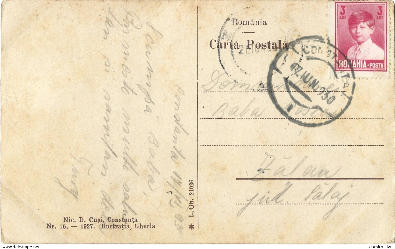 ROMANIA 1927 CONSTANTA - THE PIER, SHIPS, PEOPLE, SEASIDE - Roumanie