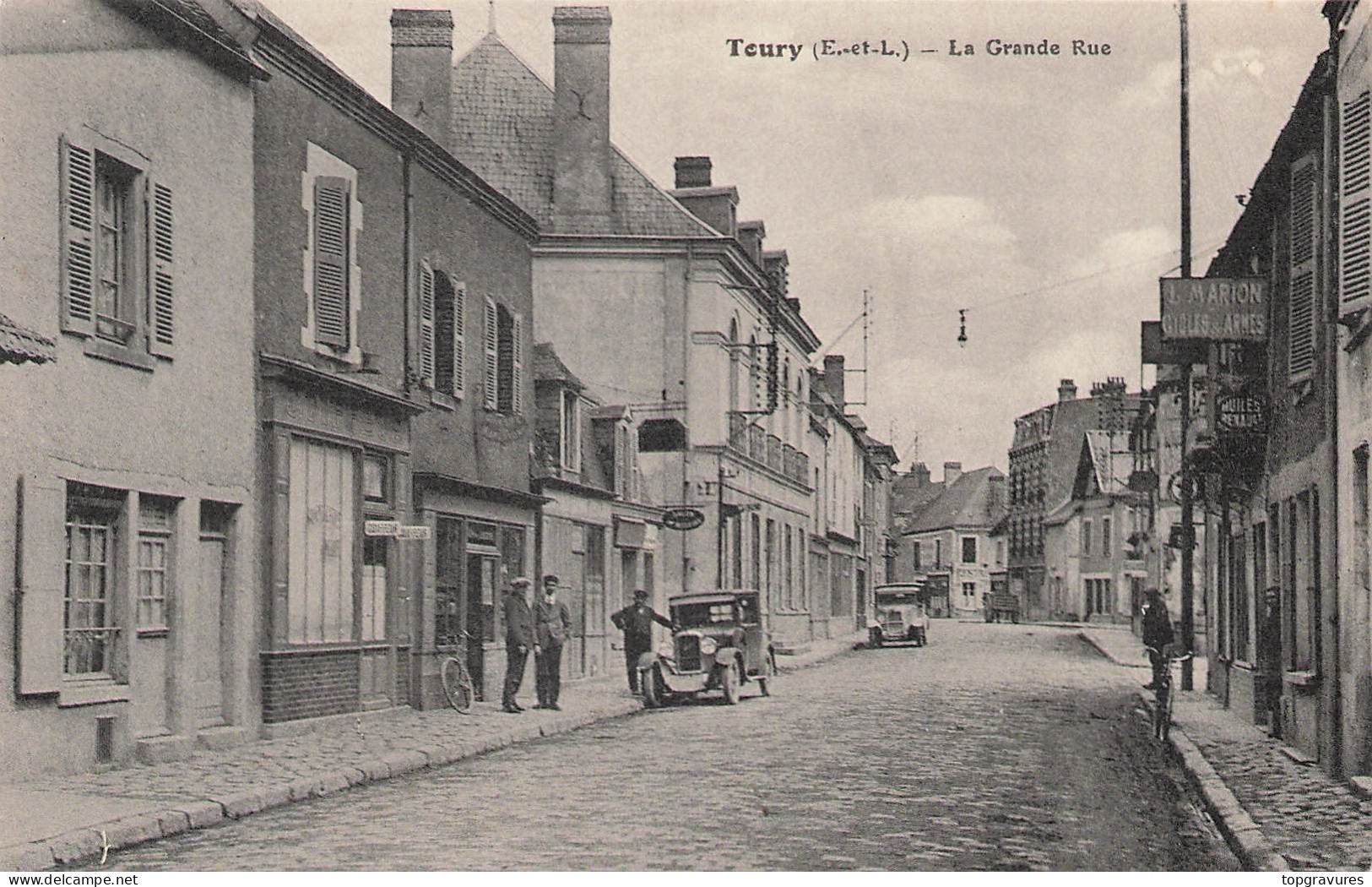 CPA (28) Eure Et Loir - TOURY - La Grande Rue - Other & Unclassified