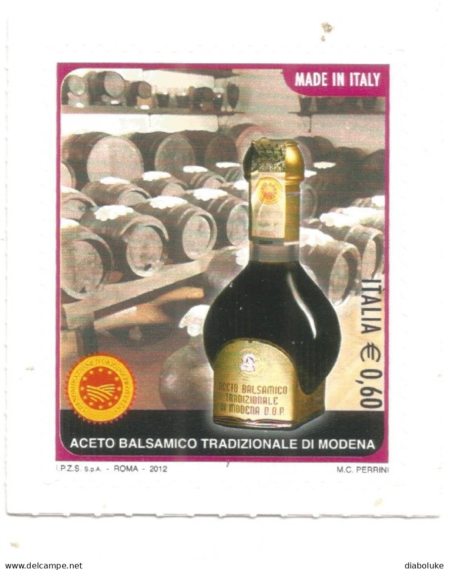 (REPUBBLICA ITALIANA) 2012, ACETO BALSAMICO TRADIZIONALE DI MODENA, MADE IN ITALY - Francobollo Nuovo MNH - 2011-20: Neufs