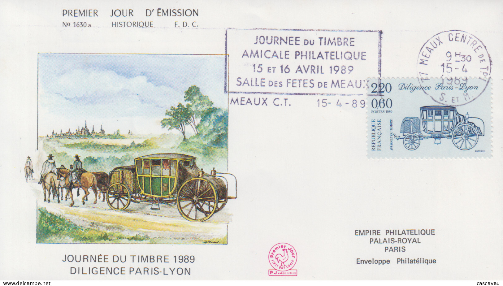 Enveloppe  FDC   Flamme   1er   Jour    FRANCE    Journée  Du  Timbre    MEAUX   1989 - 1980-1989