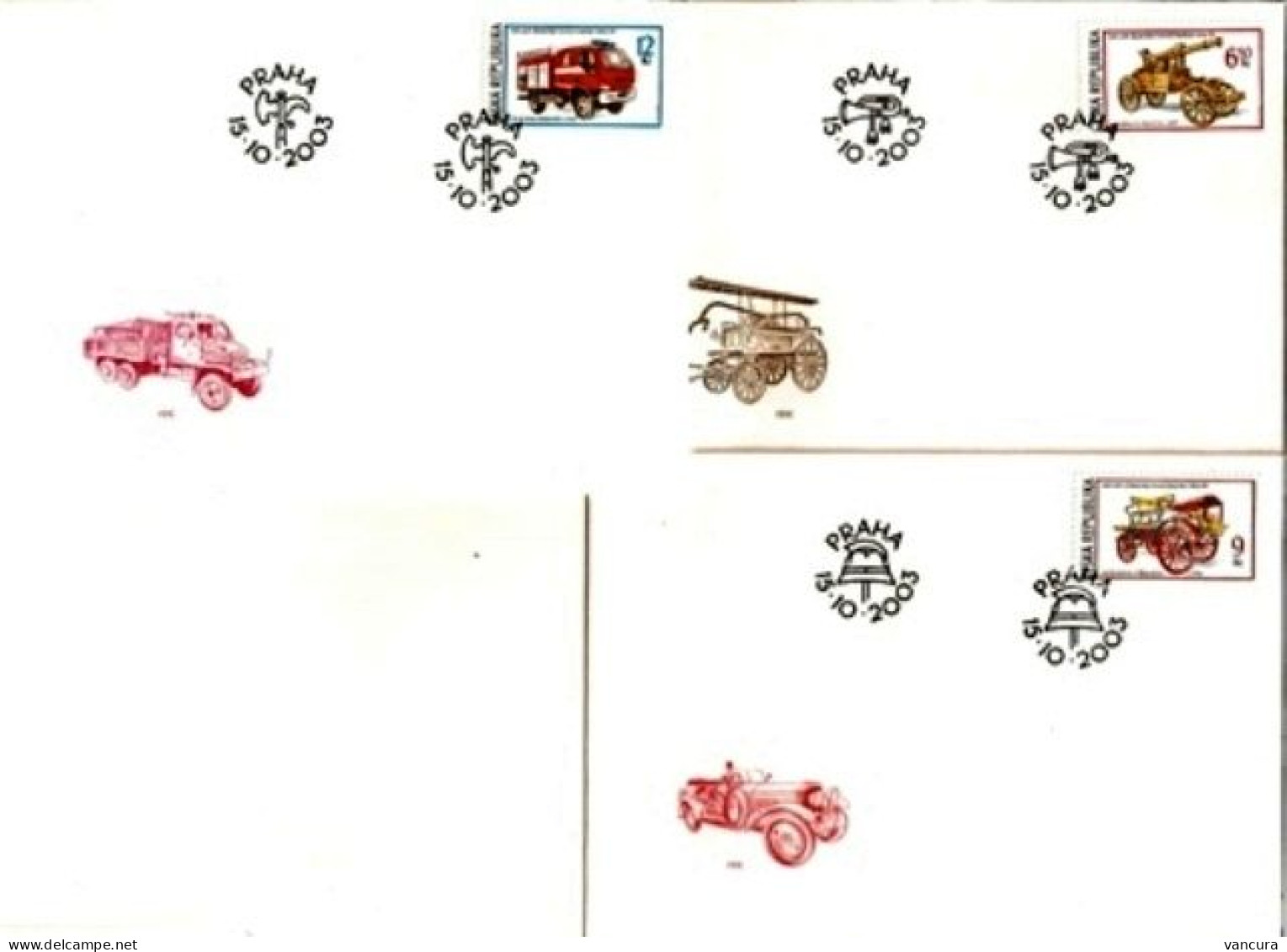 FDC 375 -7 Czech Republic Firemen Equipment 2003 - Brandweer