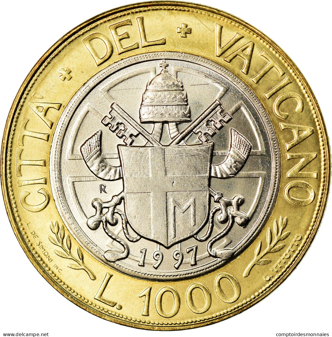 Monnaie, Cité Du Vatican, John Paul II, 1000 Lire, 1997, Roma, SUP+ - Vatican