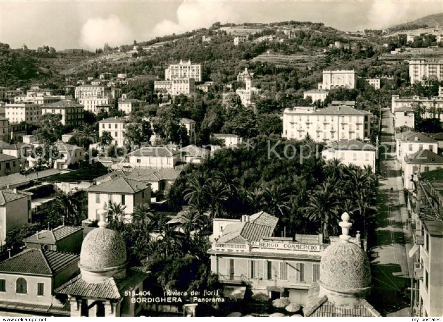 73706101 Bordighera Stadtpanorama Albergo Commercio Bordighera - Autres & Non Classés