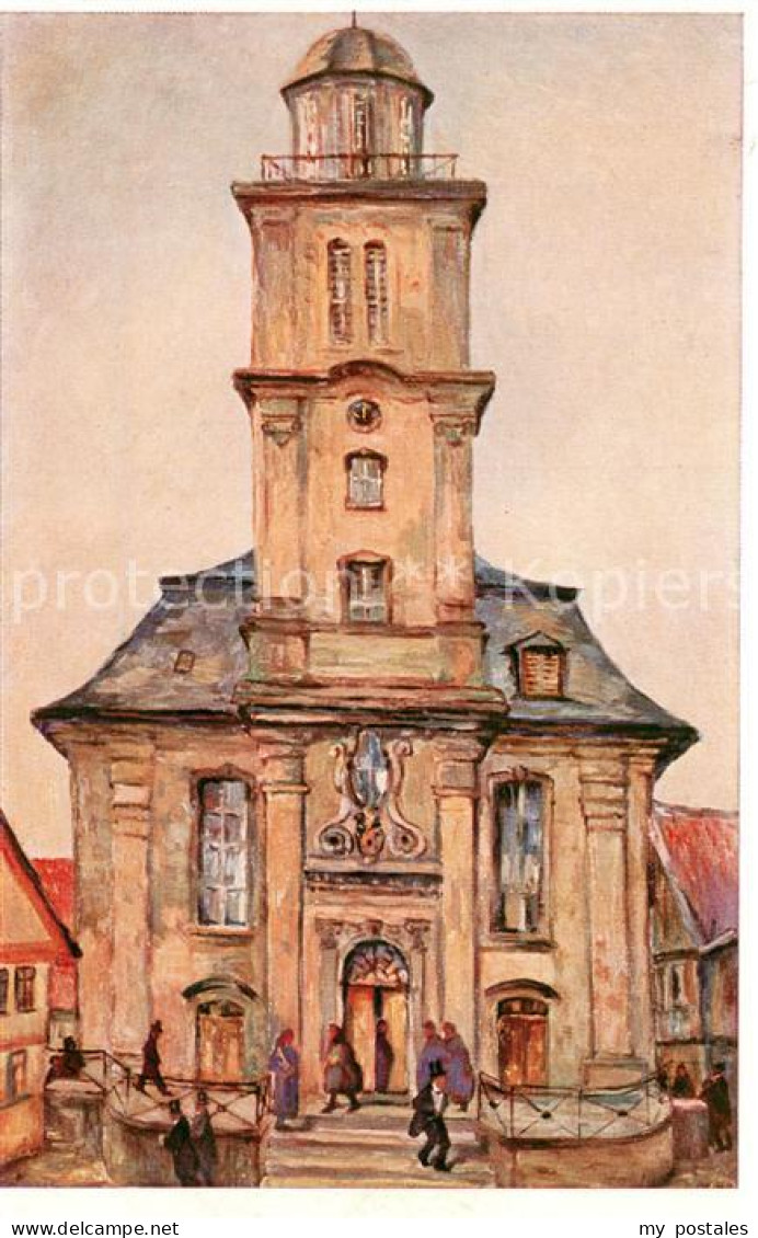 73706085 Lauterbach Hessen Evgl. Kirche Kuenstlerkarte K. Mons Lauterbach Hessen - Lauterbach