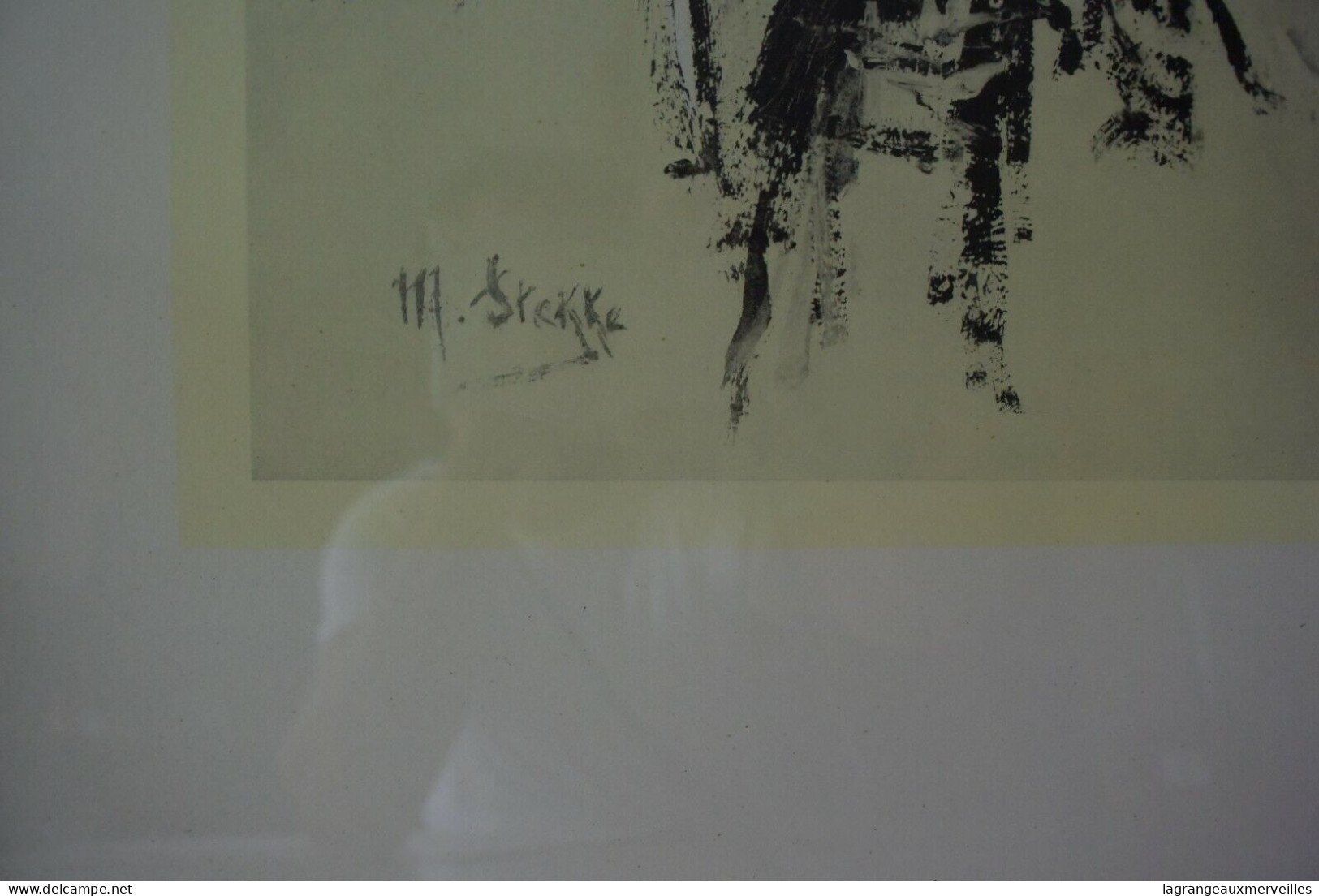 E1 Oeuvre Signée - Stekke M - Cotée - Sous Cadre - Zeichnungen