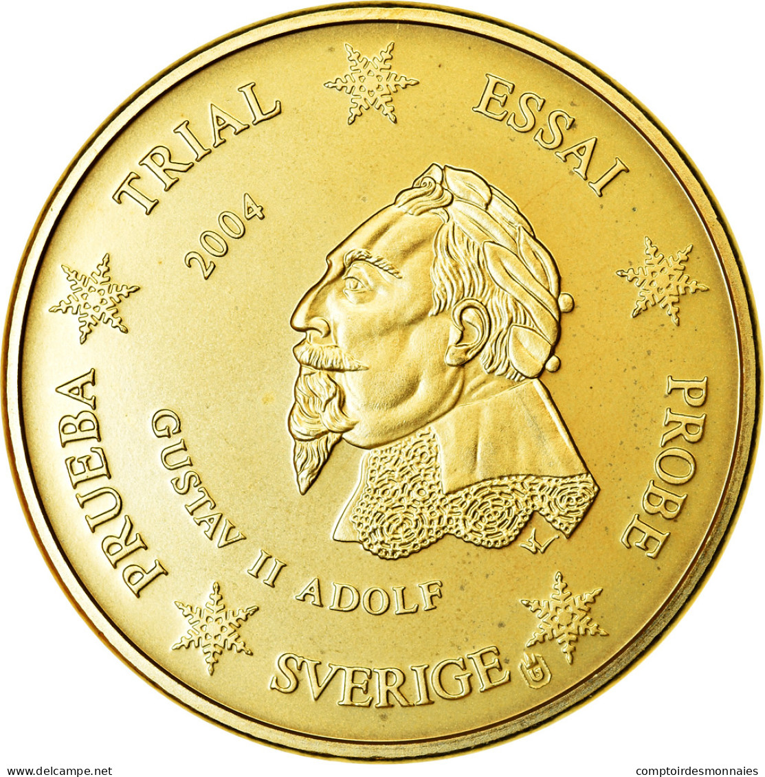 Suède, 20 Euro Cent, 2004, Unofficial Private Coin, SPL, Laiton - Essais Privés / Non-officiels