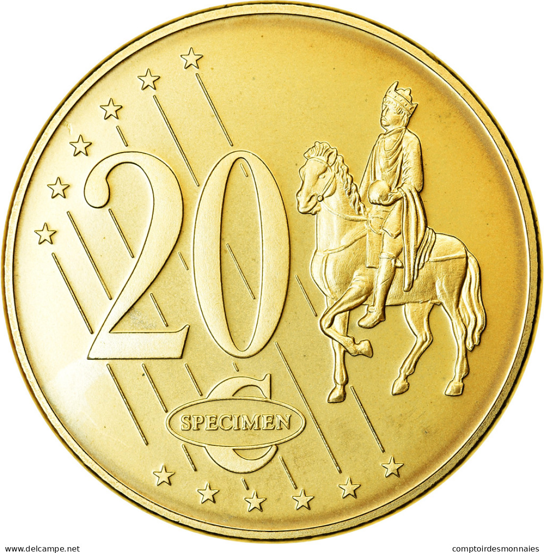 Suède, 20 Euro Cent, 2004, Unofficial Private Coin, SPL, Laiton - Essais Privés / Non-officiels