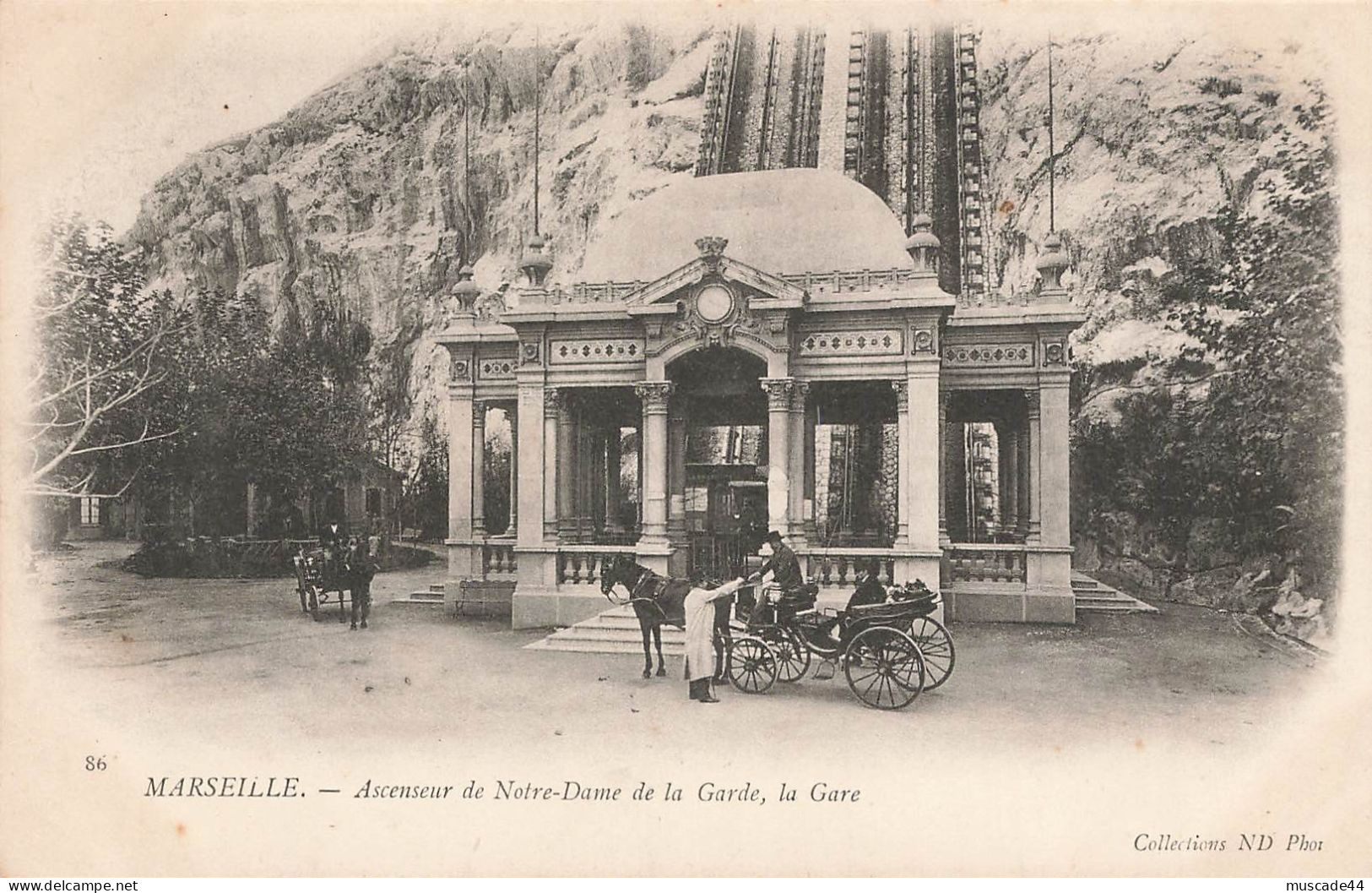 MARSEILLE - ASCENSEUR DE NOTRE DAME DE LA GARDE LA GARE - Notre-Dame De La Garde, Funicolare E Vergine